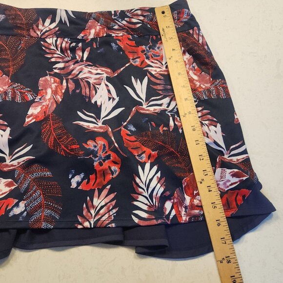 Coral Bay Golf Skort Floral Print Navy Blue Golf Tennis Lined Stretch Size PM - Picture 12 of 12